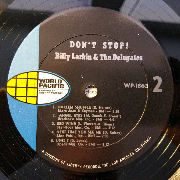 Billy Larkin And The Delegates - Don't Stop! - LP