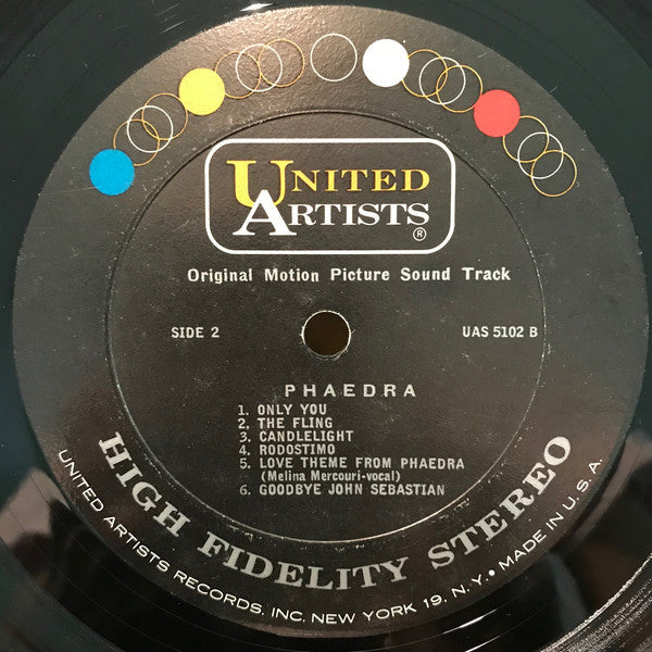 Mikis Theodorakis - Original Motion Picture Soundtrack - Phaedra - LP