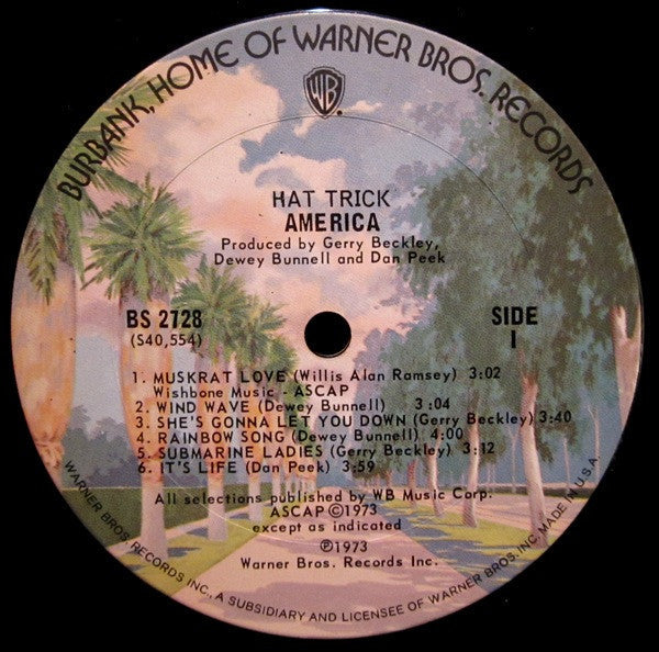 America  - Hat Trick - LP