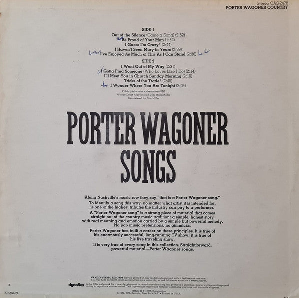 Porter Wagoner - Porter Wagoner Country - LP