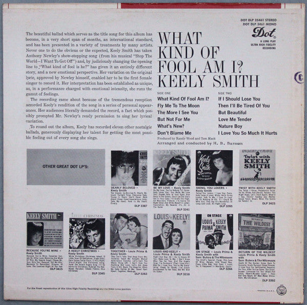 Keely Smith - What Kind Of Fool Am I? - LP