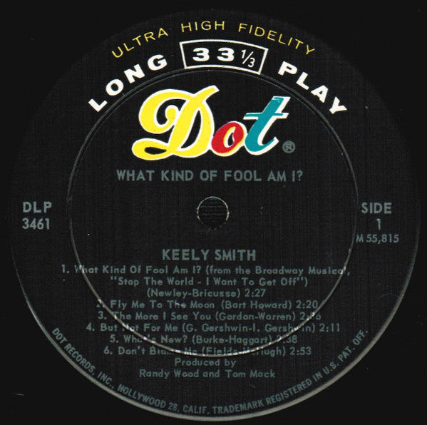 Keely Smith - What Kind Of Fool Am I? - LP