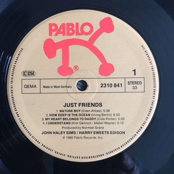 John Haley Sims*, Harry Sweets Edison* - Just Friends - LP