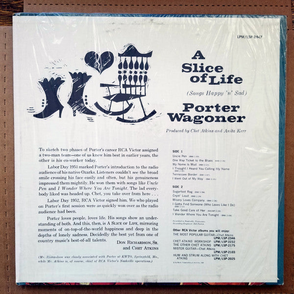 Porter Wagoner - A Slice Of Life - Songs Happy 'N' Sad - LP