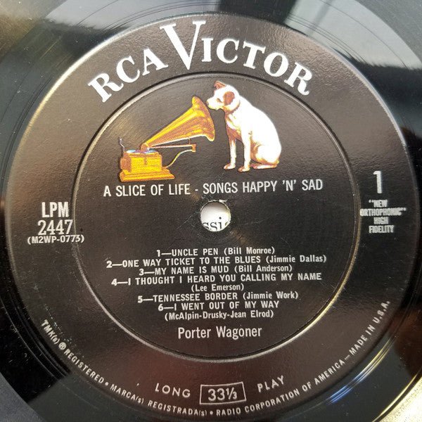 Porter Wagoner - A Slice Of Life - Songs Happy 'N' Sad - LP