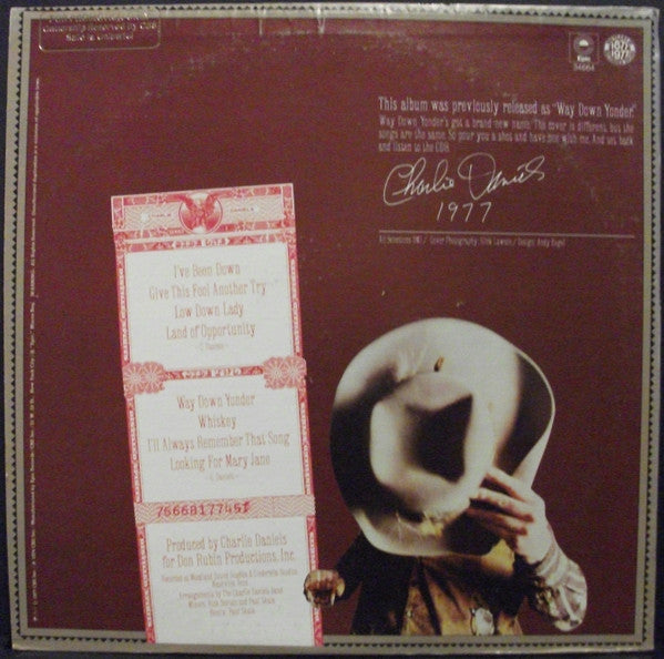 The Charlie Daniels Band - Whiskey - LP