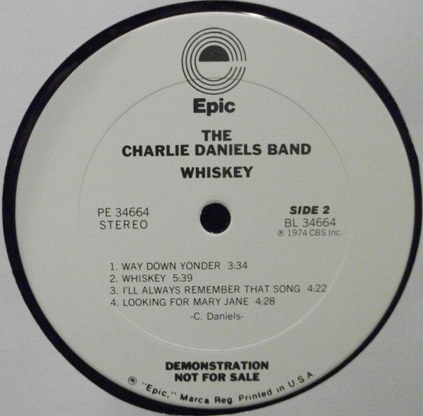 The Charlie Daniels Band - Whiskey - LP