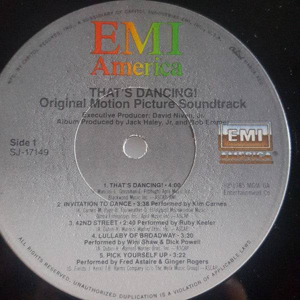 Various - That's Dancing! - The Original Soundtrack Album From The MGM Motion Picture - LP