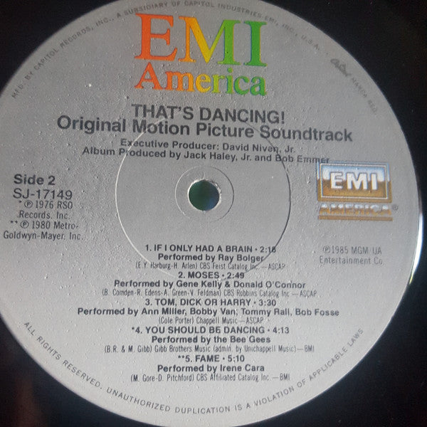 Various - That's Dancing! - The Original Soundtrack Album From The MGM Motion Picture - LP