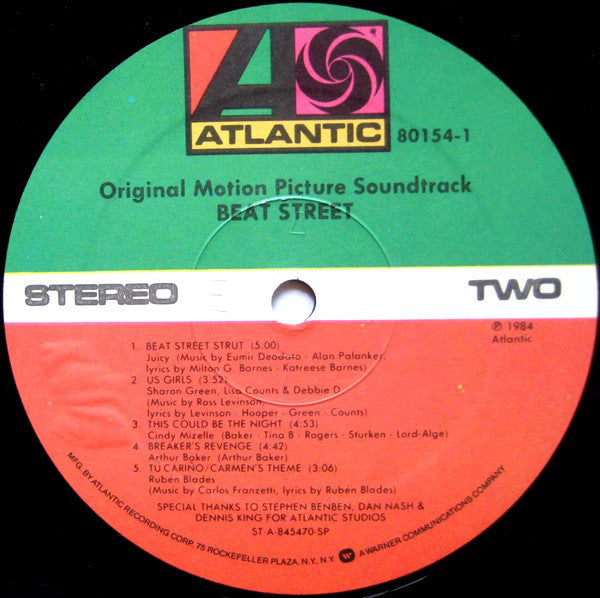Various - Beat Street (Original Motion Picture Soundtrack) - Volume 1 - LP