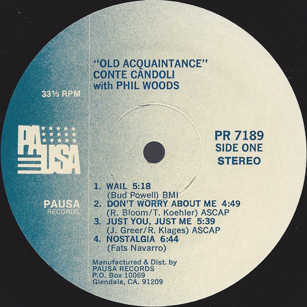 Conte Candoli With Phil Woods - Old Acquaintance - LP