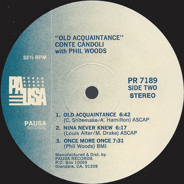 Conte Candoli With Phil Woods - Old Acquaintance - LP