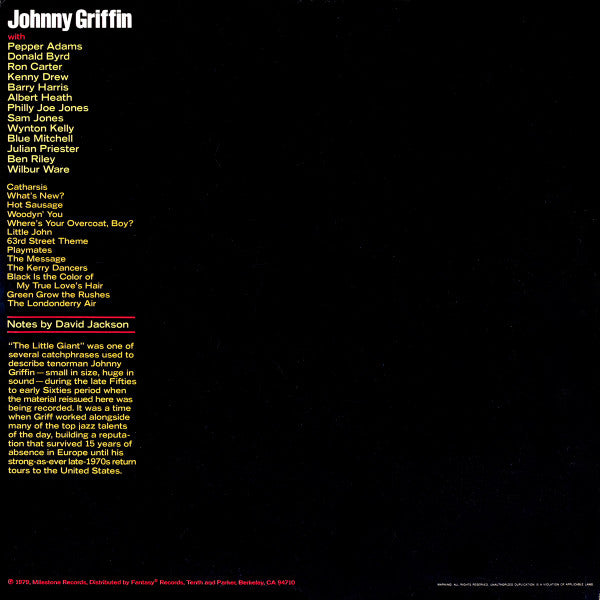 Johnny Griffin - Little Giant - LP