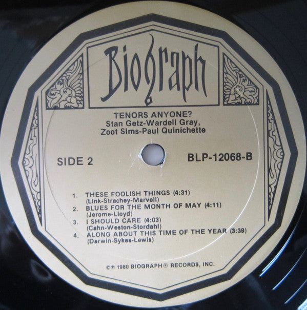 Stan Getz, Zoot Sims, Wardell Gray, Paul Quinichette - Tenors Anyone? - LP