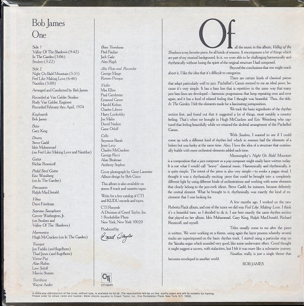Bob James - One - LP