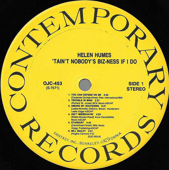Helen Humes - 'Tain't Nobody's Biz-ness If I Do - LP