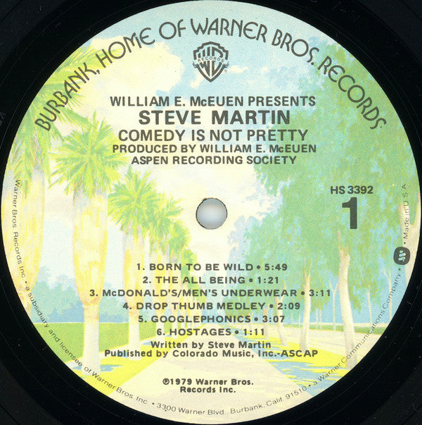 Steve Martin  - Comedy Is Not Pretty - LP