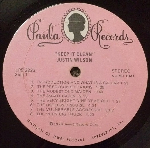 Justin Wilson - Keep It Clean - LP