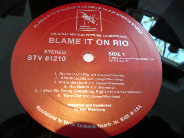 Ken Wannberg - Blame It On Rio (Original Motion Picture Soundtrack) - LP