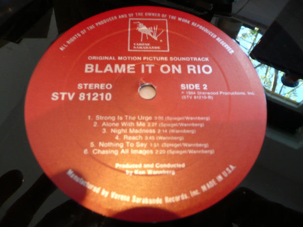 Ken Wannberg - Blame It On Rio (Original Motion Picture Soundtrack) - LP