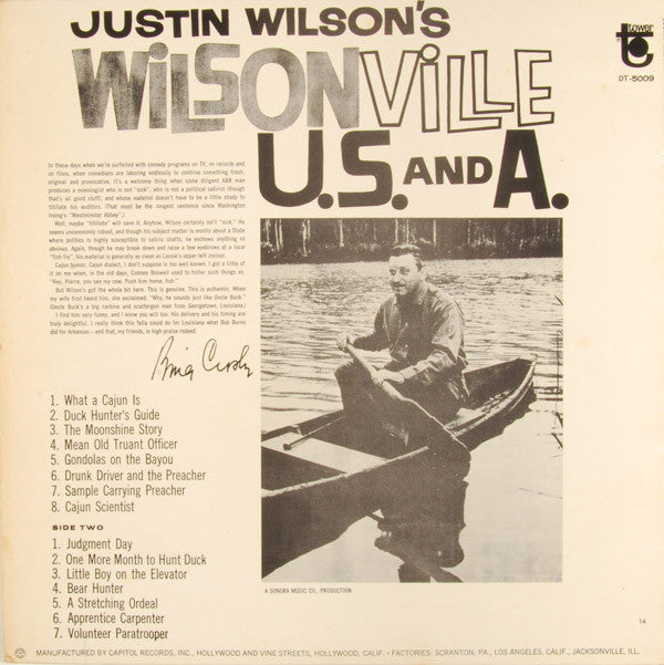 Justin Wilson - Justin Wilson's Wilsonville U.S. And A. - LP