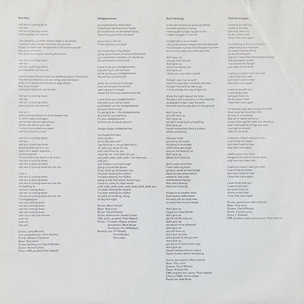 Peter Gabriel - So - LP