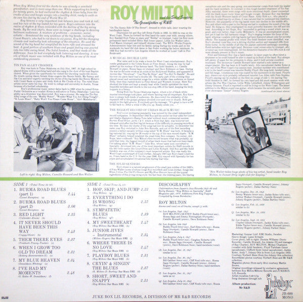 Roy Milton & His Solid Senders - The Grandfather Of R&B - LP