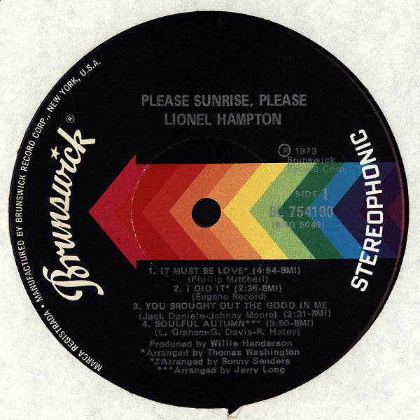 Lionel Hampton - Please Sunrise - LP