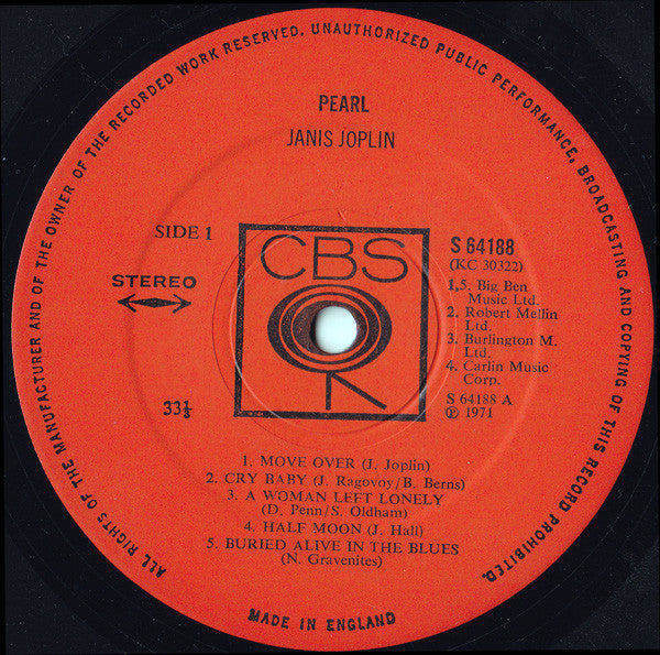 Janis Joplin - Pearl - LP