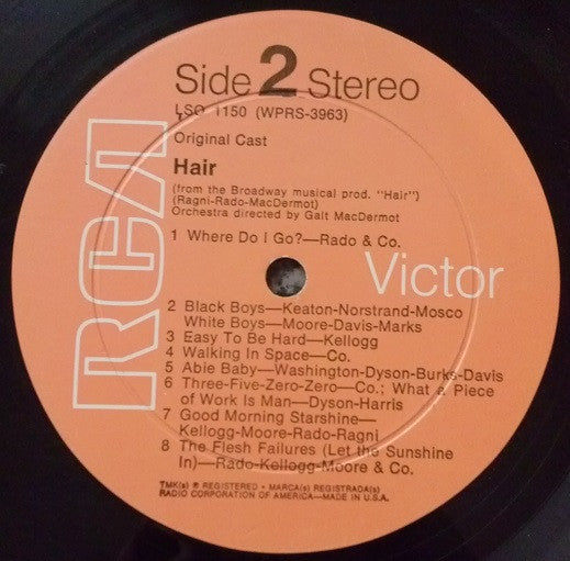 Various - Hair  (The American Tribal Love-Rock Musical) - LP