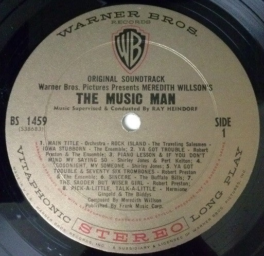 Meredith Willson - The Music Man • Original Soundtrack - LP