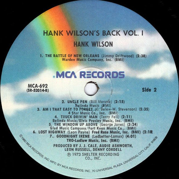 Hank Wilson - Hank Wilson's Back Vol. I - LP