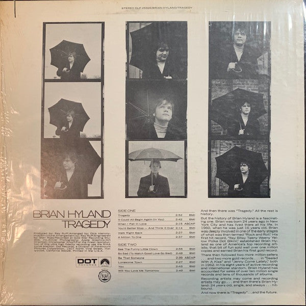 Brian Hyland - Tragedy - A Million To One - LP