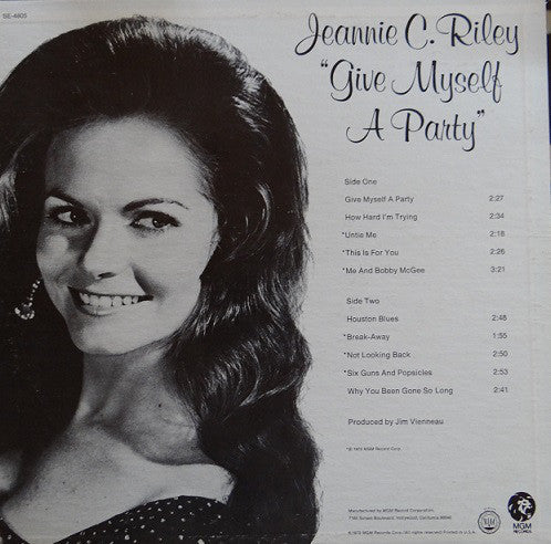Jeannie C. Riley - Give Myself A Party - LP