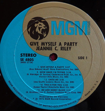 Jeannie C. Riley - Give Myself A Party - LP