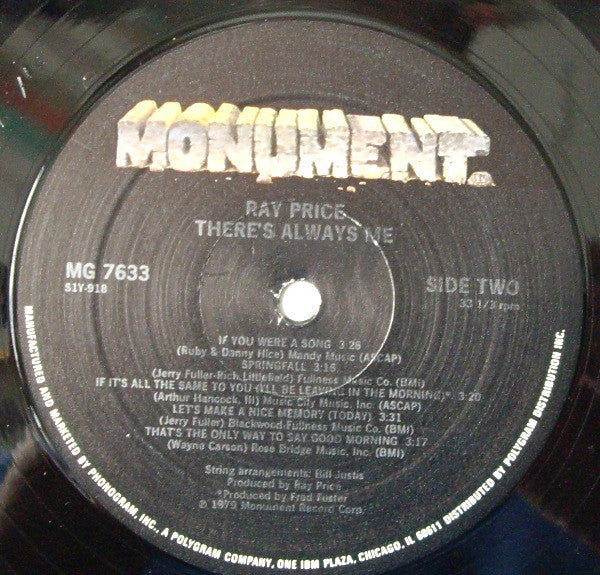 Ray Price - There's Always Me - LP