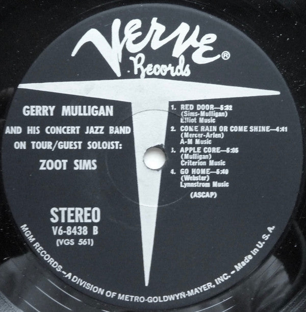 Gerry Mulligan And The Concert Jazz Band* Guest Soloist: Zoot Sims - Gerry Mulligan And The Concert Jazz Band On Tour - LP