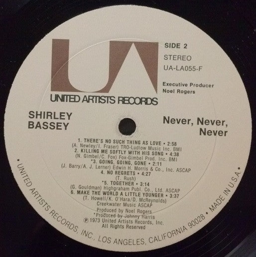 Shirley Bassey - Never Never Never - LP
