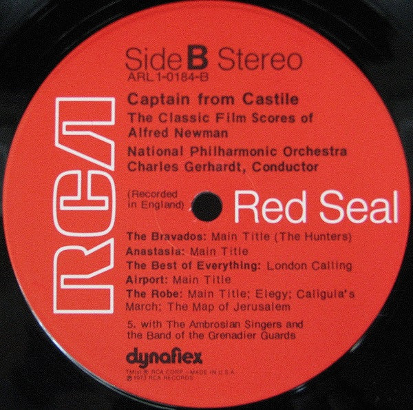 Charles Gerhardt, National Philharmonic Orchestra - Captain From Castile - The Classic Film Scores Of Alfred Newman - LP