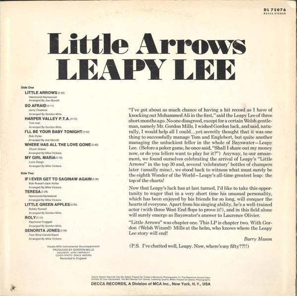 Leapy Lee - Little Arrows - LP