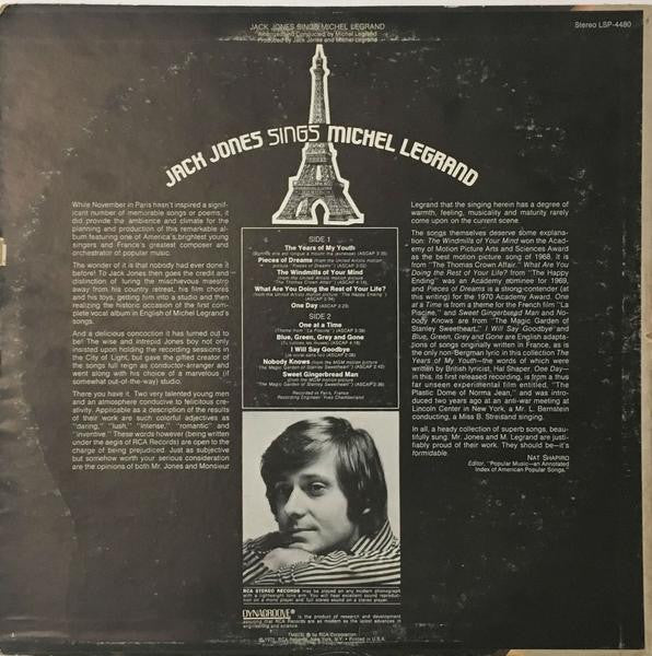 Jack Jones - Sings Michel Legrand - LP