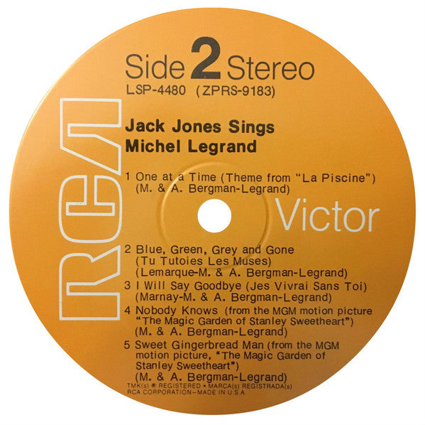 Jack Jones - Sings Michel Legrand - LP