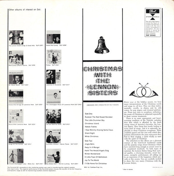 The Lennon Sisters - Christmas With The Lennon Sisters - LP