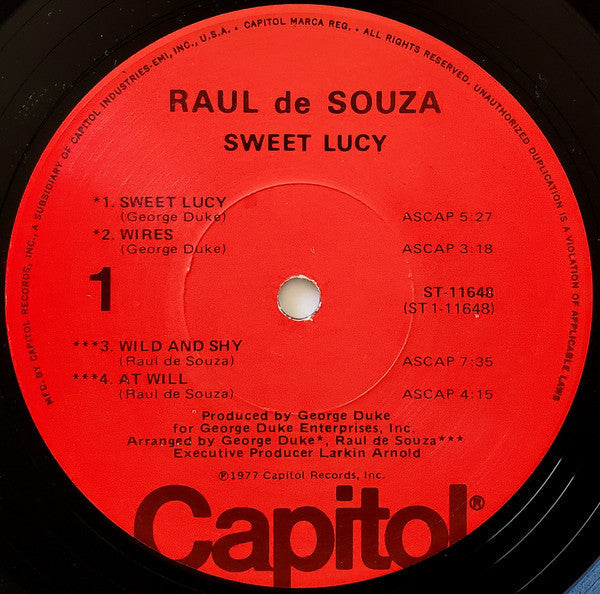 Raul De Souza - Sweet Lucy - LP