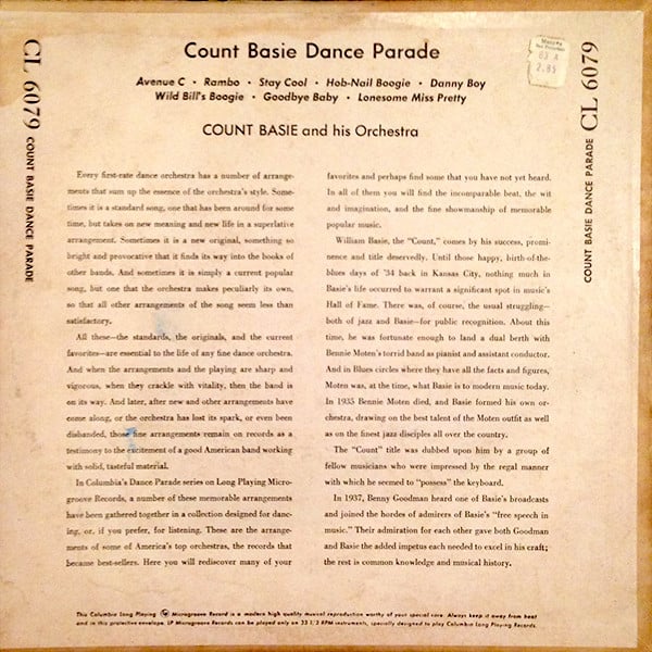 Count Basie Orchestra - Count Basie Dance Parade - LP