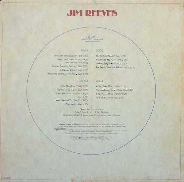 Jim Reeves - Jim Reeves - LP