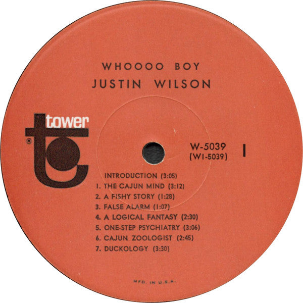 Justin Wilson - Whoooo Boy - LP