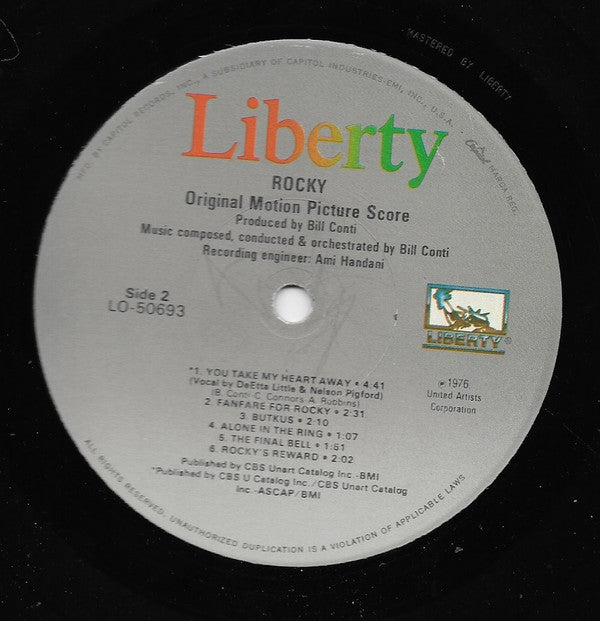 Bill Conti - Rocky - Original Motion Picture Score - LP