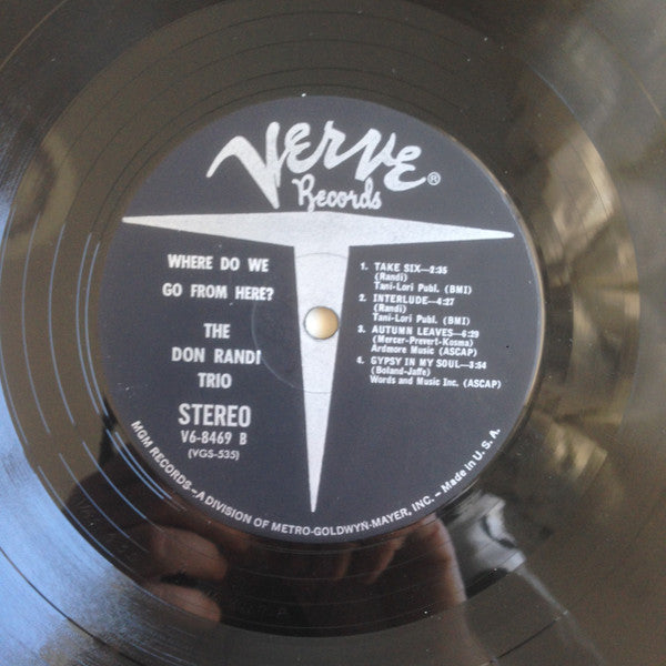 The Don Randi Trio* - Where Do We Go From Here? - LP