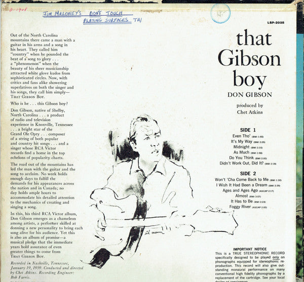 Don Gibson - That Gibson Boy - LP